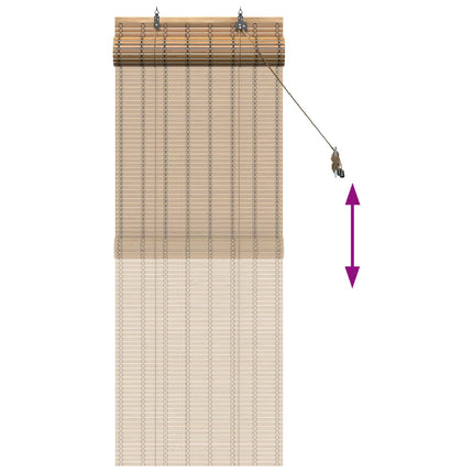 Rullegardin Naturlig og Brun 40 x 160 cm Bambus