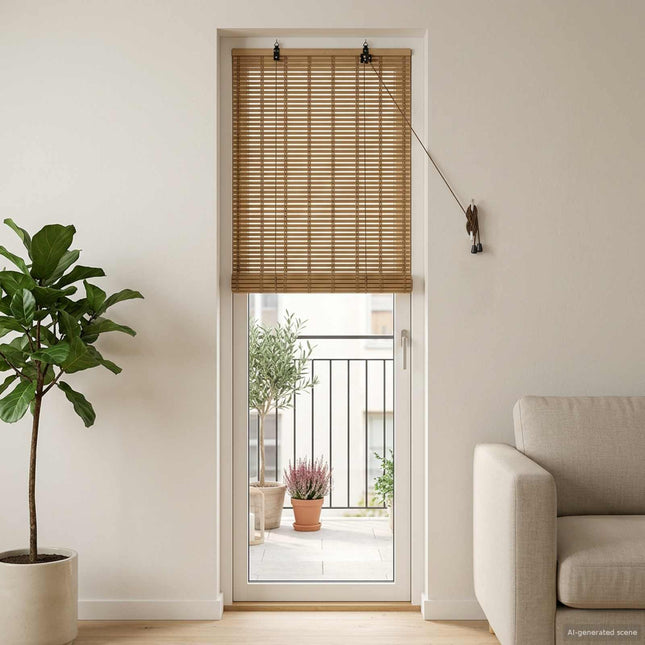 Rullegardin Naturlig og Brun 40 x 220 cm Bambus
