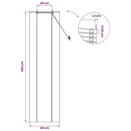 Rullegardin Naturlig og Brun 40 x 220 cm Bambus
