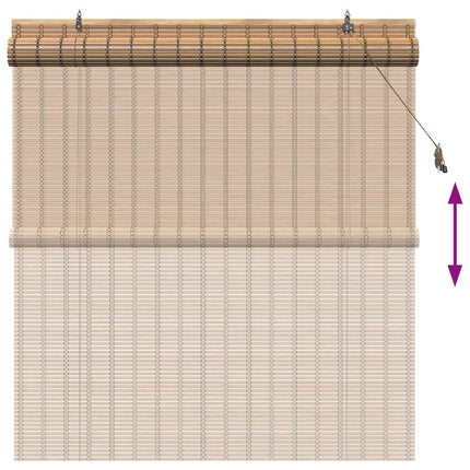 Rullegardin Naturlig og Brun 130 x 160 cm Bambus