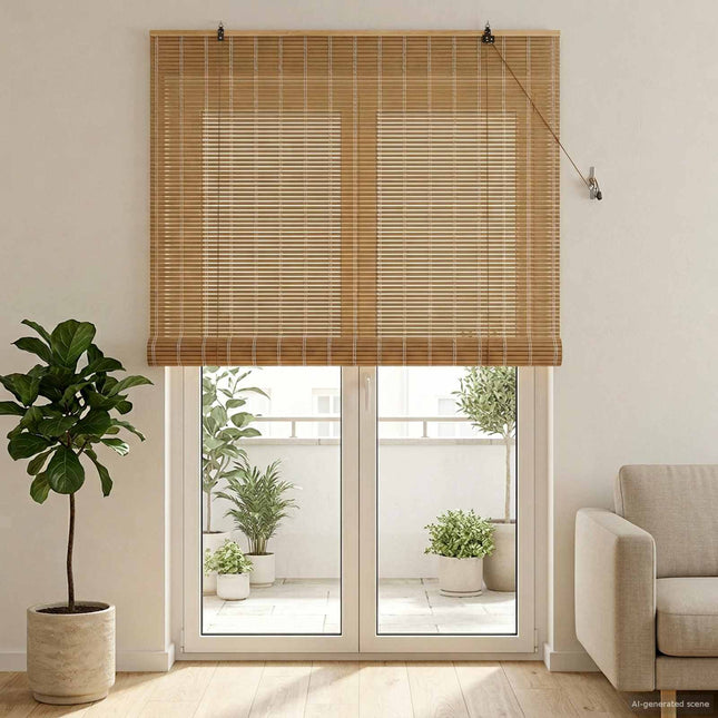 Rullegardin Naturlig og Brun 130 x 220 cm Bambus