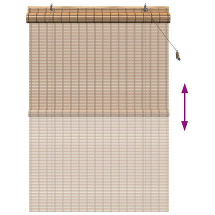 Rullegardin Naturlig og Brun 130 x 220 cm Bambus