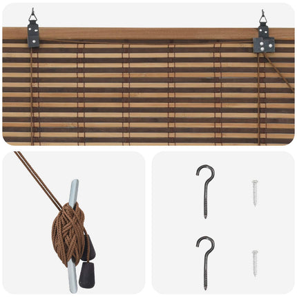 Rullegardin Brun 40 x 160 cm Bambus