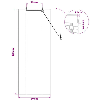 Rullegardin Brun 50 x 160 cm Bambus