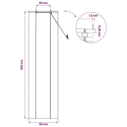 Rullegardin Brun 50 x 220 cm Bambus
