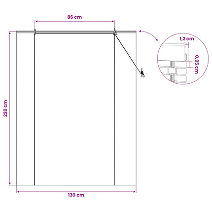 Rullegardin Brun 130 x 220 cm Bambus