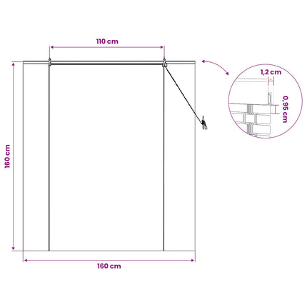 Rullegardin Brun 160 x 160 cm Bambus