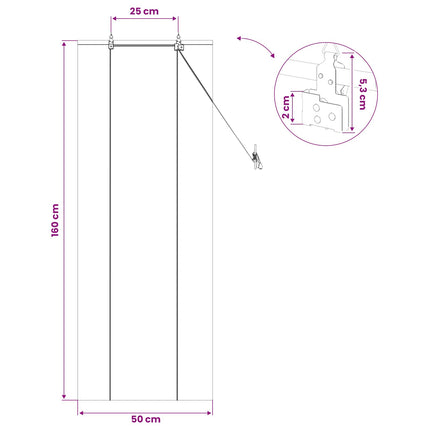 Rullegardin Brun 50 x 160 cm Bambus