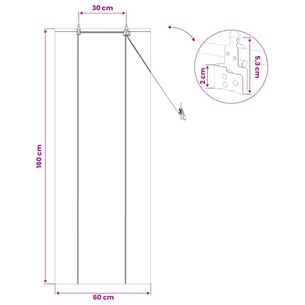 Rullegardin Brun 60 x 160 cm Bambus