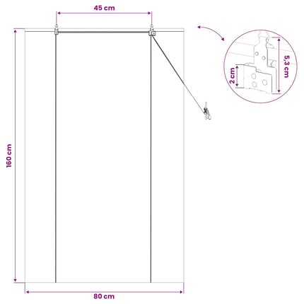 Rullegardin Brun 80 x 160 cm Bambus