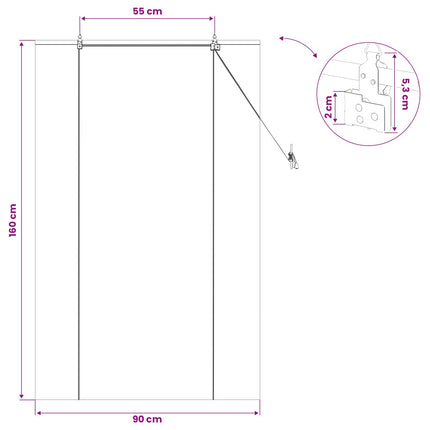 Rullegardin Brun 90 x 160 cm Bambus