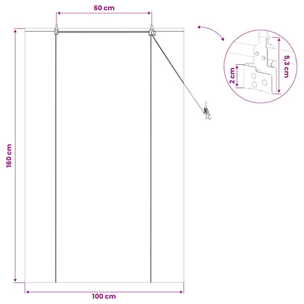 Rullegardin Brun 100 x 160 cm Bambus