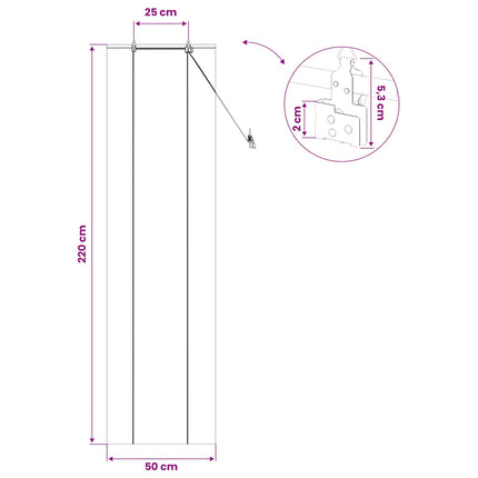 Rullegardin Brun 50 x 220 cm Bambus