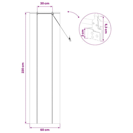Rullegardin Brun 60 x 220 cm Bambus