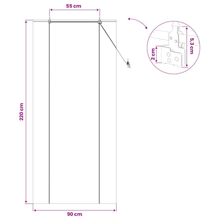 Rullegardin Brun 90 x 220 cm Bambus