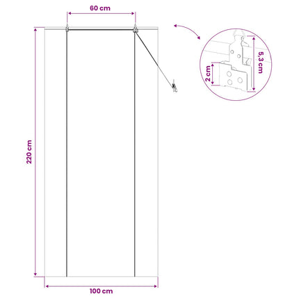 Rullegardin Brun 100 x 220 cm Bambus