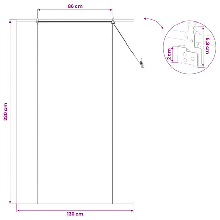 Rullegardin Brun 130 x 220 cm Bambus