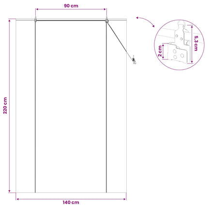 Rullegardin Brun 140 x 220 cm Bambus
