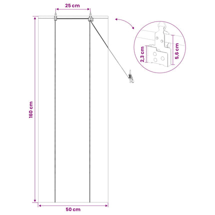 Rullegardin Naturfarvet 50 x 160 cm Bambus