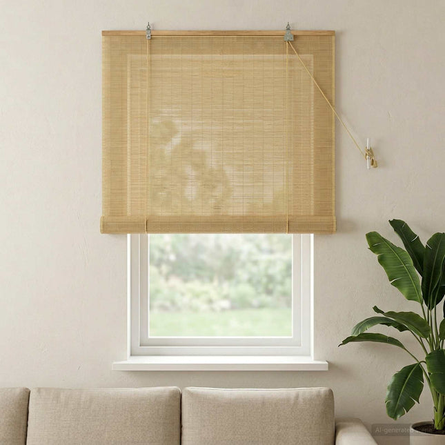 Rullegardin Naturfarvet 80 x 160 cm Bambus