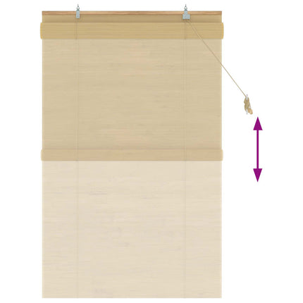 Rullegardin Naturfarvet 90 x 160 cm Bambus