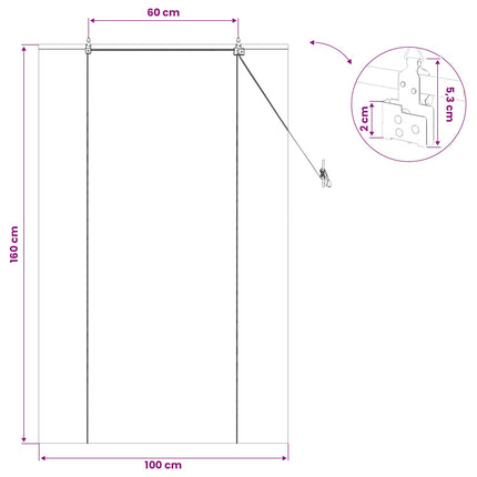 Rullegardin Naturfarvet 100 x 160 cm Bambus