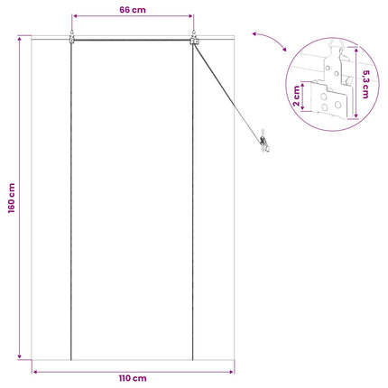 Rullegardin Naturfarvet 110 x 160 cm Bambus