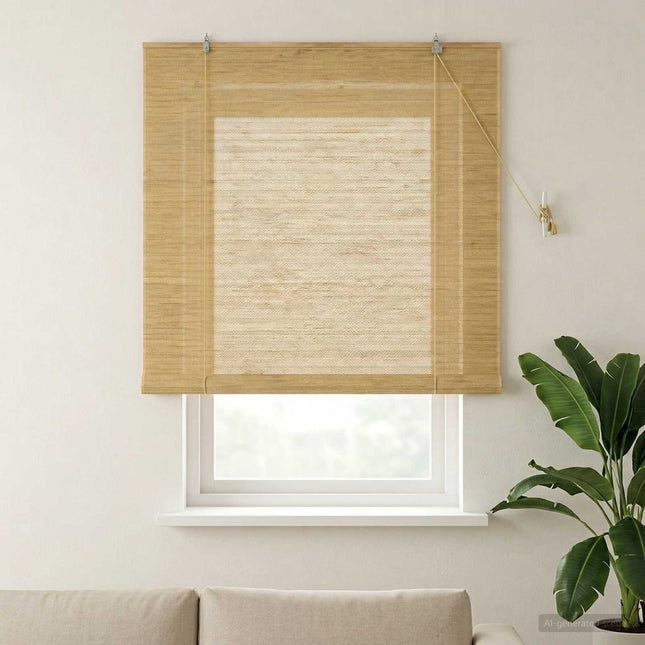 Rullegardin Naturfarvet 130 x 160 cm Bambus