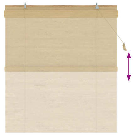 Rullegardin Naturfarvet 160 x 160 cm Bambus