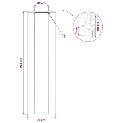 Rullegardin Naturfarvet 70 x 220 cm Bambus