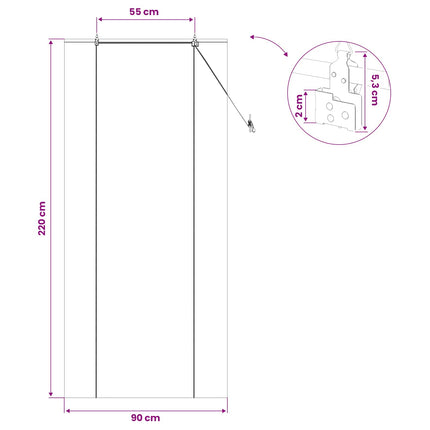 Rullegardin Naturfarvet 90 x 220 cm Bambus