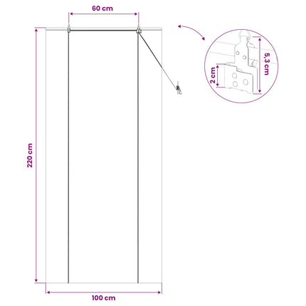 Rullegardin Naturfarvet 100 x 220 cm Bambus
