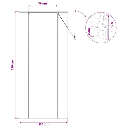 Rullegardin Naturfarvet 120 x 220 cm Bambus