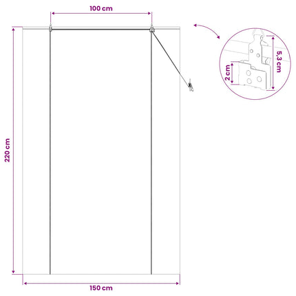 Rullegardin Naturfarvet 150 x 220 cm Bambus