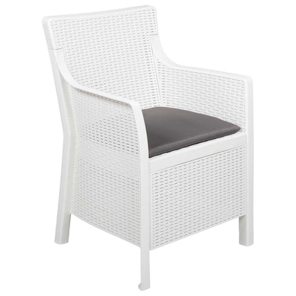 Lounge sæt med pude 3 pcs Hvid PP