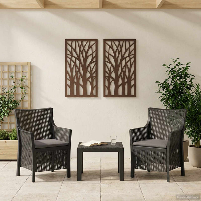 Lounge sæt med pude 3 pcs Antracit PP