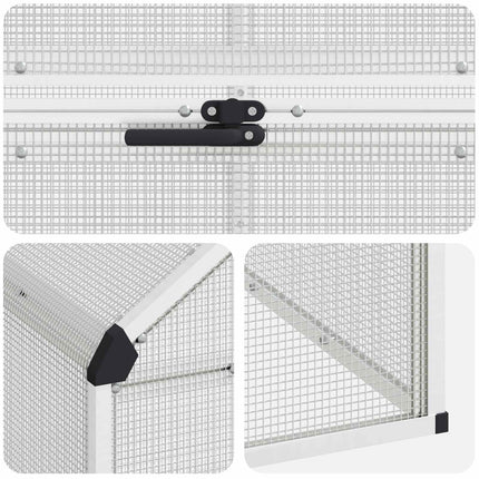 Fuglebur Sølv 181,5 x 110,5 x 173,5 cm Svejset Trådnet