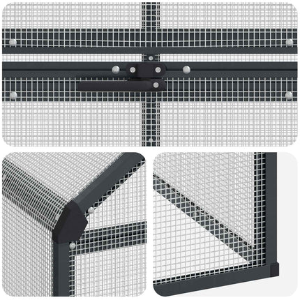Fuglebur Antracit 181,5 x 221 x 173,5 cm Svejset Trådnet
