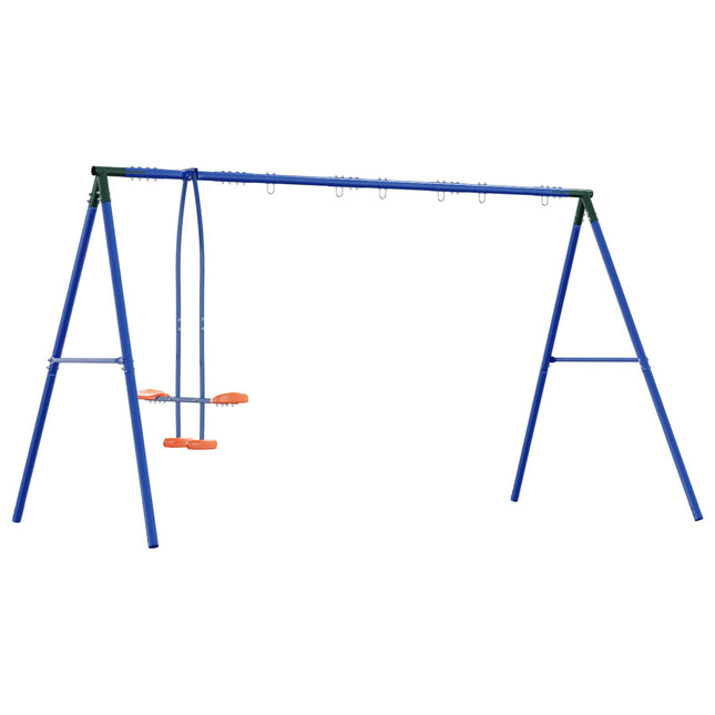 Udendørs gynge ramme med glider til op til 5 børn Stål og PE