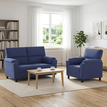 Sofa Sæt 2 pcs Politi blå Fløjl