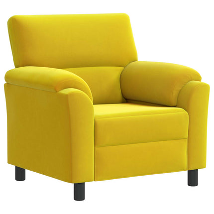 Sofa Sæt 2 pcs Gul Fløjl
