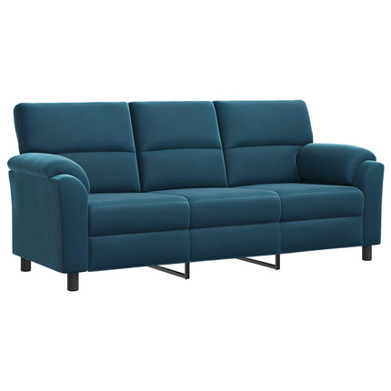 Sofa Sæt 2 pcs Blå Fløjl