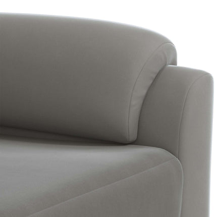 Sofa Sæt 2 pcs Lysegrå Fløjl