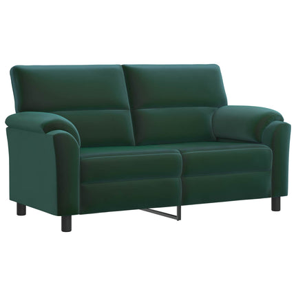 Sofa Sæt 2 pcs Mørkegrøn Fløjl