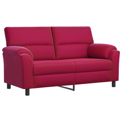 Sofa Sæt 2 pcs Vinrød Fløjl