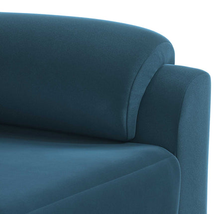 Sofa Sæt 2 pcs Blå Fløjl