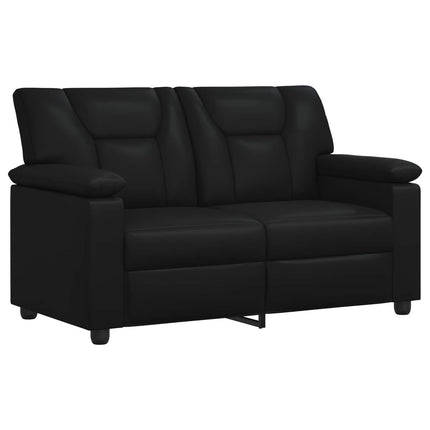 Sofa Sæt 2 pcs Sort Kunstlæder