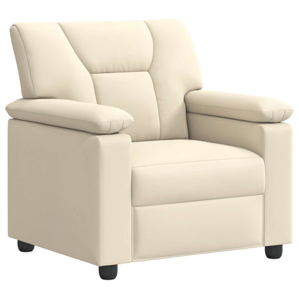 Sofa Sæt 2 pcs Cremefarvet Kunstlæder