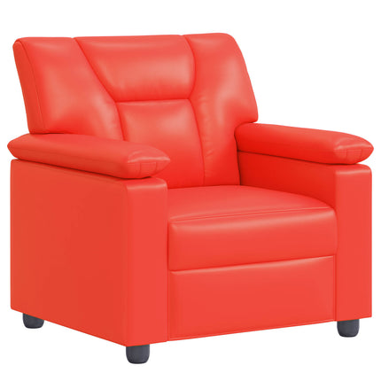 Sofa Sæt 2 pcs Rød Kunstlæder