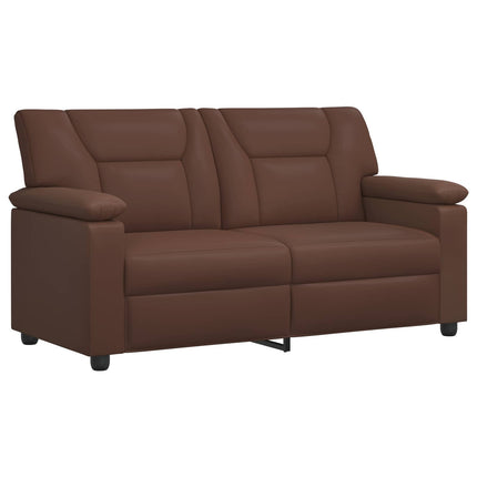 Sofa Sæt 3 pcs Brun Kunstlæder